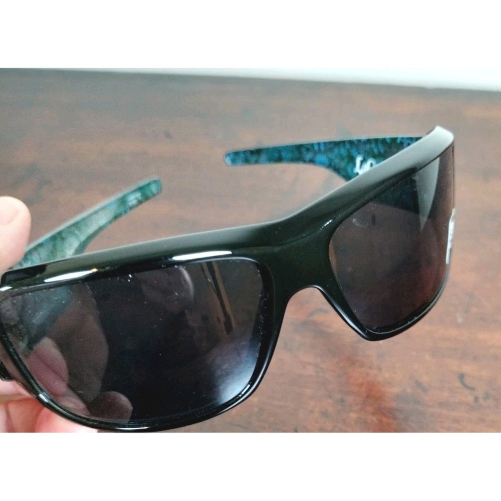 NWT Spy Optic + LaCrosse Sunglasses Black Turquoise Paisley Arms Made in Italy